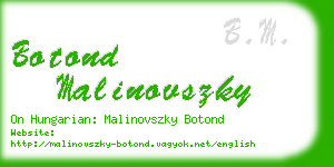 botond malinovszky business card